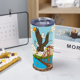 20 oz Tumbler Flying Wings as Eagles Stainless Steel Insulated Travel Coffee Mug(Golden Gate Bridge)